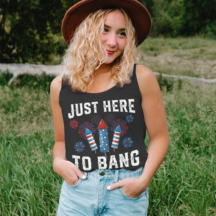 Fourth Of July 4Th Of July Fireworks Just Here To Bang Unisex Tank Top