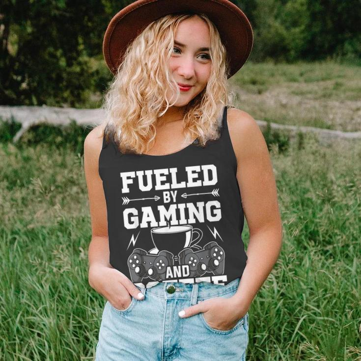 Fueled By Gaming And Coffee Video Gamer Gaming Unisex Tank Top