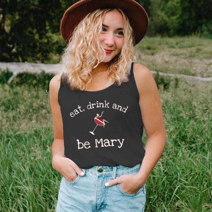 Funny Eat Drink And Be Mary Wine Womens Novelty Gift Unisex Tank Top