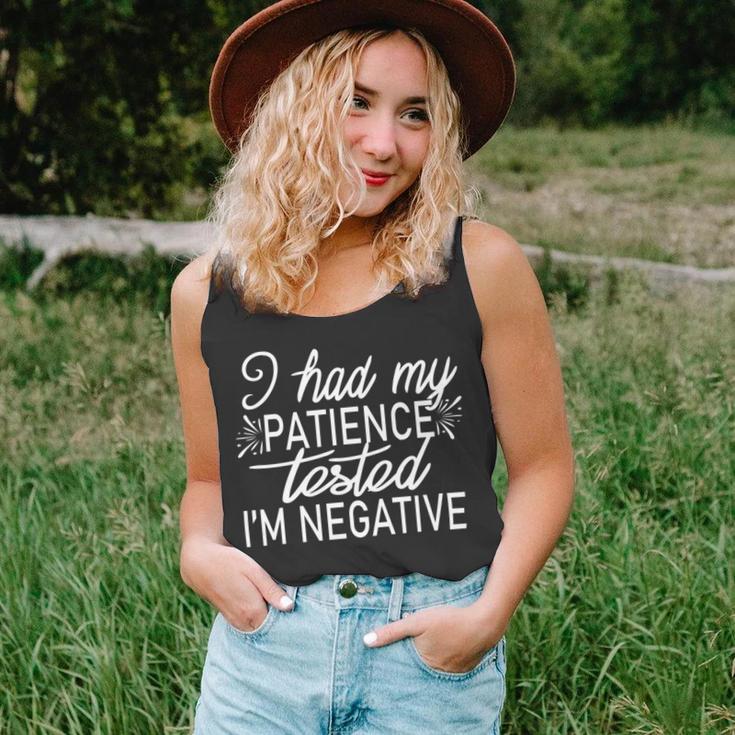 Funny I Had My Patience Tested Im Negative Unisex Tank Top