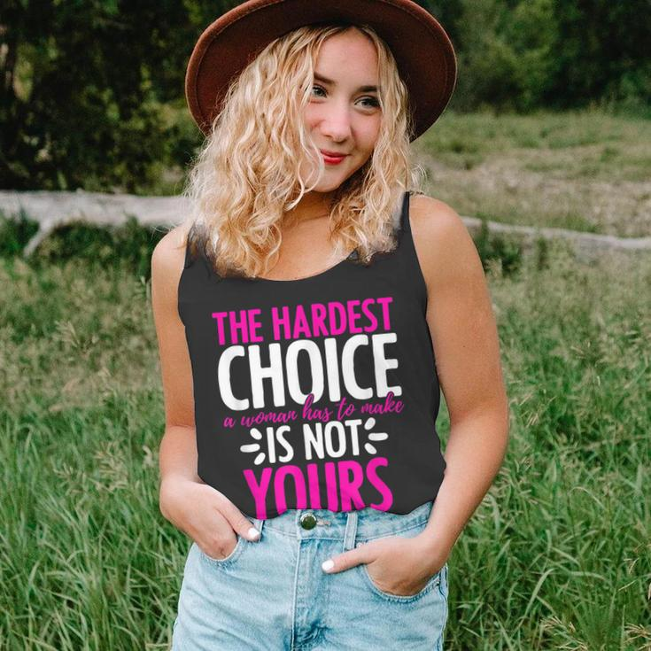 Hardest Choice Not Yours Feminist Reproductive Women Rights Tank Top