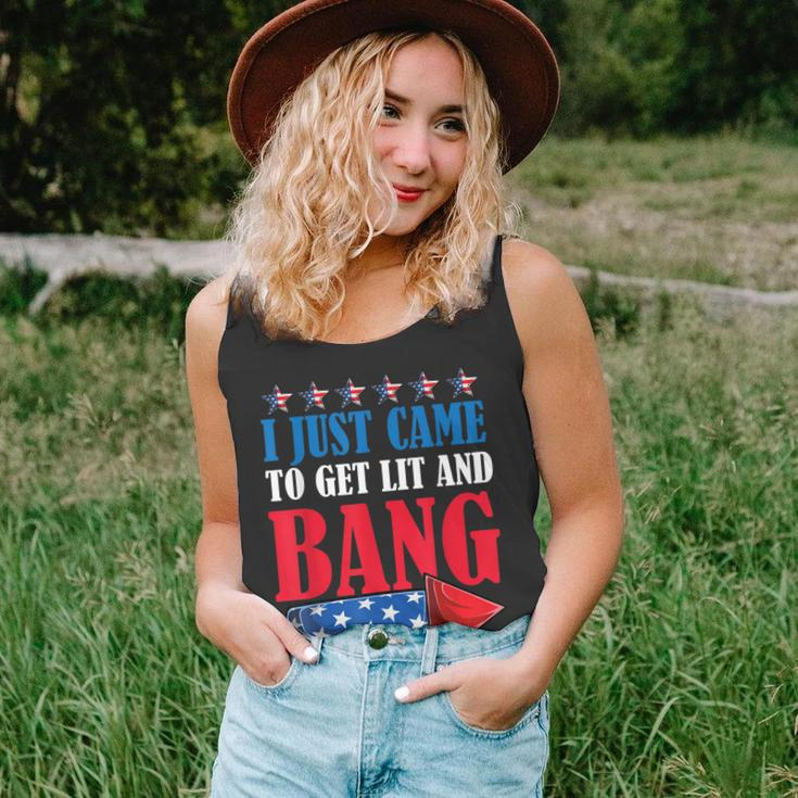 I Just Came To Get Lit And Bang 4Th Of July Fireworks Unisex Tank Top