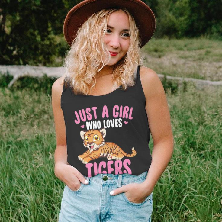 Just A Girl Who Loves Tigers Cute Kawaii Tiger Animal Unisex Tank Top