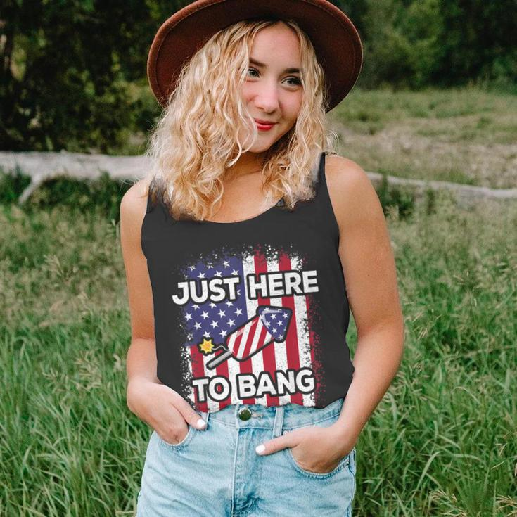 Just Here To Bang 4Th Of July American Flag Fourth Of July Unisex Tank Top