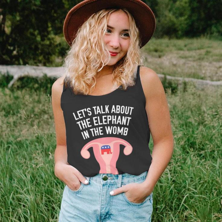 Lets Talk About The Elephant In The Womb Feminist Unisex Tank Top