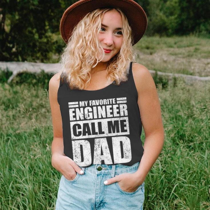 Mens Funny My Favorite Engineer Calls Me Dad Fathers Day Unisex Tank Top