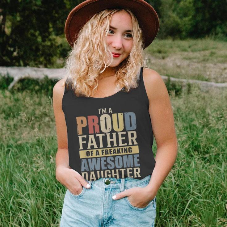 Mens Im A Proud Father Of A Freaking Awesome Daughter Unisex Tank Top