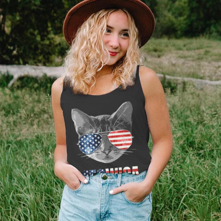 Meowica Funny Cat Patriotic Usa Shirt American Flag 544 Trending Shirt Unisex Tank Top