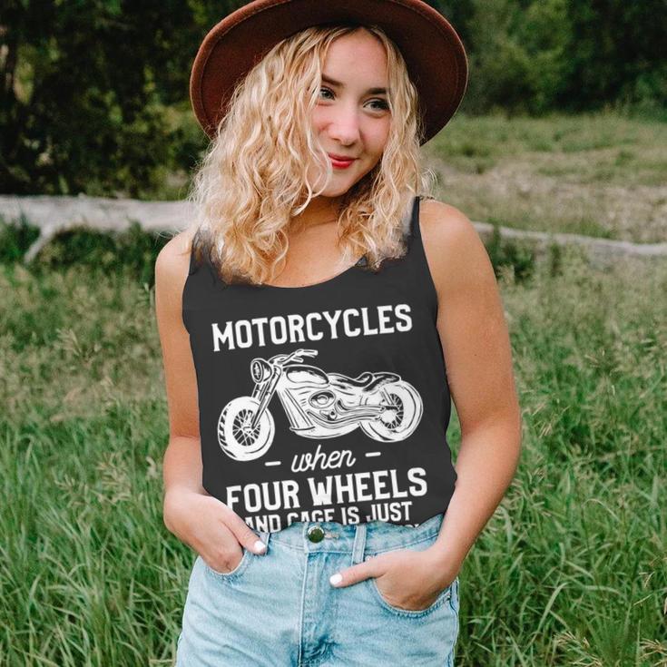 Motorcycles When Four Wheels Cage Is 461 Shirt Unisex Tank Top