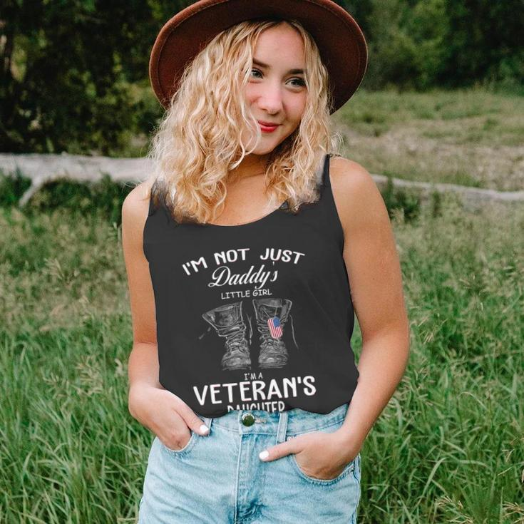 Womens Im Not Just Daddys Little Girl Im Veterans Daughter V-Neck Tank Top