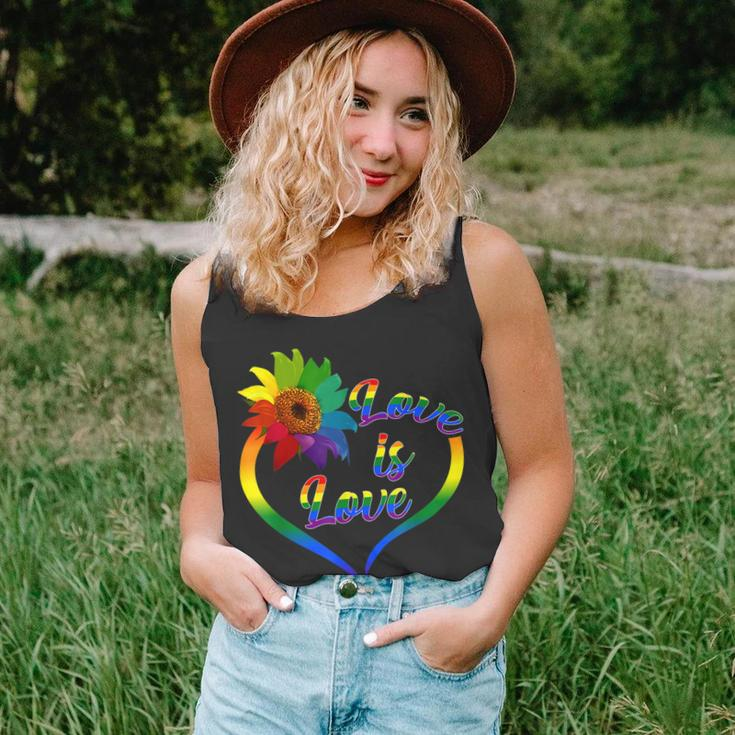 Rainbow Sunflower Love Is Love Lgbt Gay Lesbian Pride V2 Unisex Tank Top