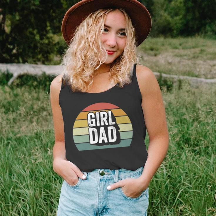 Retro Girl Dad Proud Father Love Dad Of Girls Vintage Unisex Tank Top