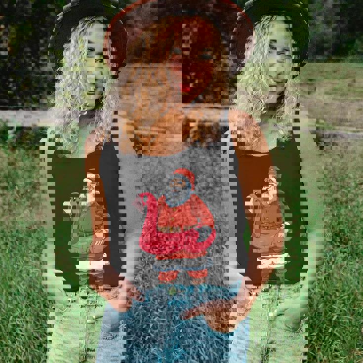 Santa Flamingo Float Christmas In July Hawaiian Party Santa Unisex Tank Top Santa Flamingo Float Christmas In July Hawaiian Party Santa Unisex Tank Top