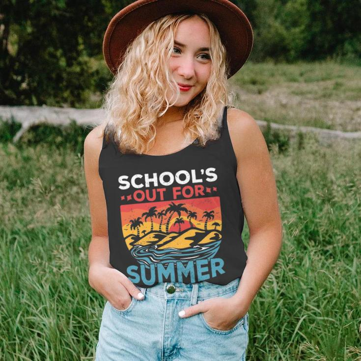 Schools Out For Summer Teacher Cool Retro Vintage Last Day Unisex Tank Top