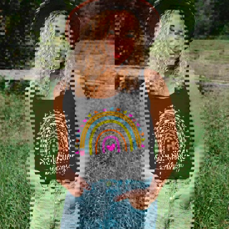 Speech Language Pathologist Rainbow Speech Therapy Slp V2 Tank Top Speech Language Pathologist Rainbow Speech Therapy Slp V2 Tank Top