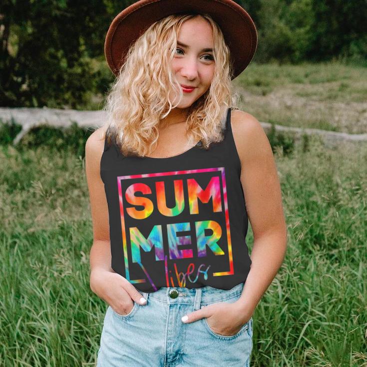 Summer Vibes Tie Dye Hello Summer Vacation Unisex Tank Top