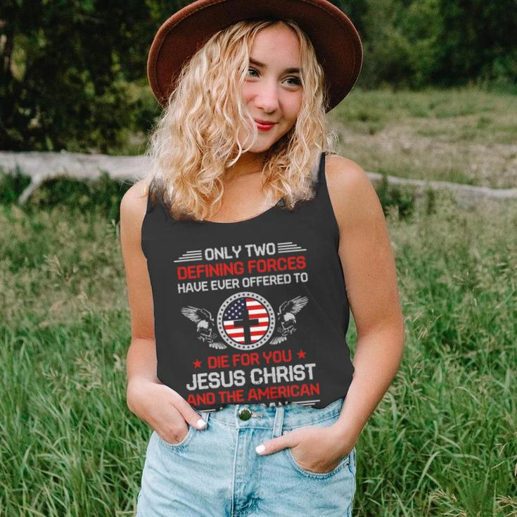 Two Defining Forces Jesus Christ & The American Veteran Unisex Tank Top