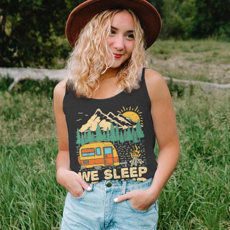 We Sleep Funny Camping Unisex Tank Top