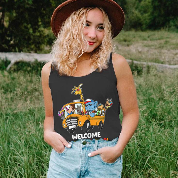 Welcome Back To School Zoo Animal Bus 477 Shirt Unisex Tank Top