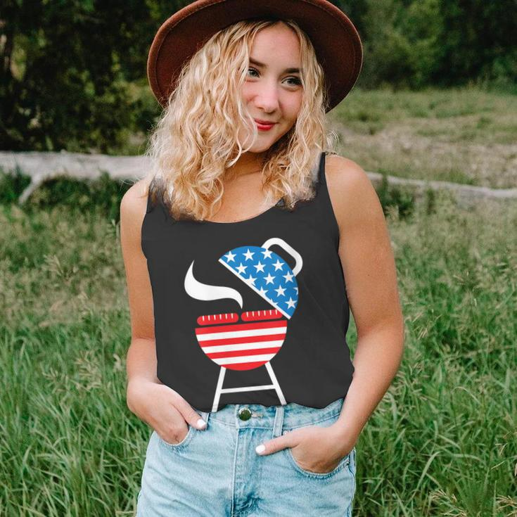 Womens America Barbeque 4Th Of July Usa Flag Merica Dad Gift Unisex Tank Top