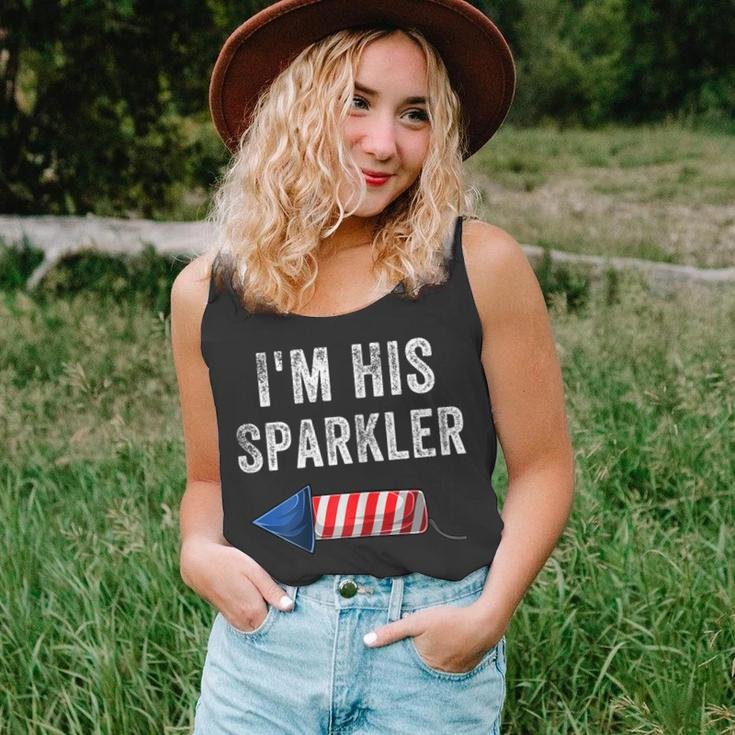 Womens Im His Sparkler His And Her 4Th Of July Matching Couples Unisex Tank Top