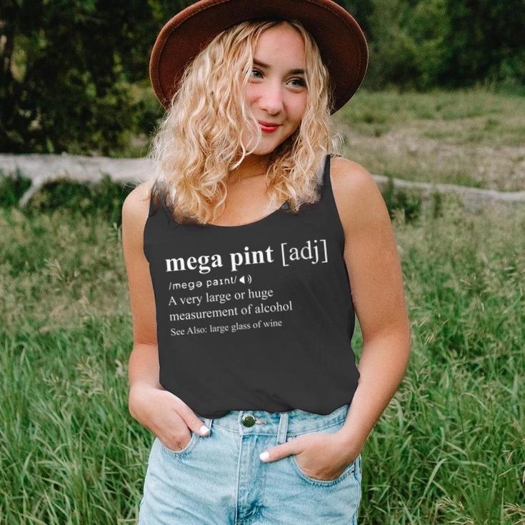 Womens Mega Pint Mega Pint Of Wine Glass Definition Mega Pint Unisex Tank Top