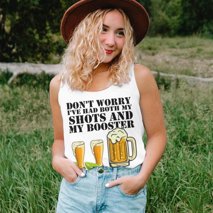 Beer Drinking Dont Worry Ive Had Both My Shots And Booster Unisex Tank Top