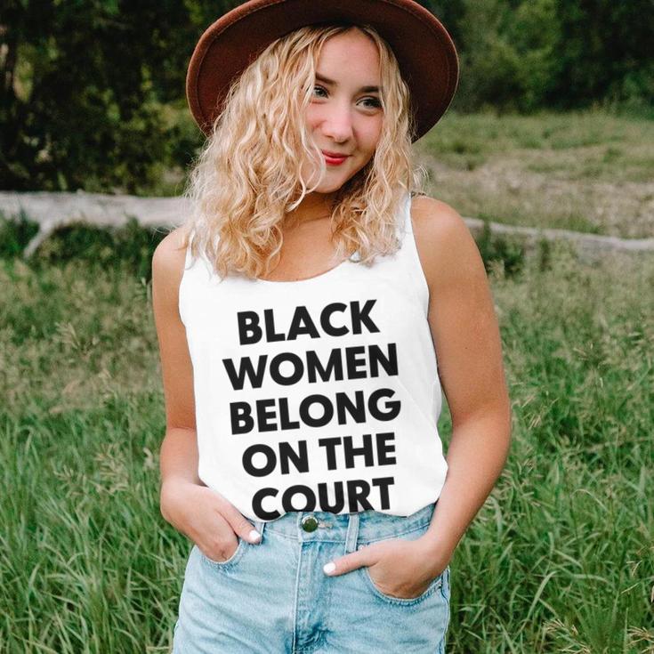 Black Women Belong On The Court Unisex Tank Top