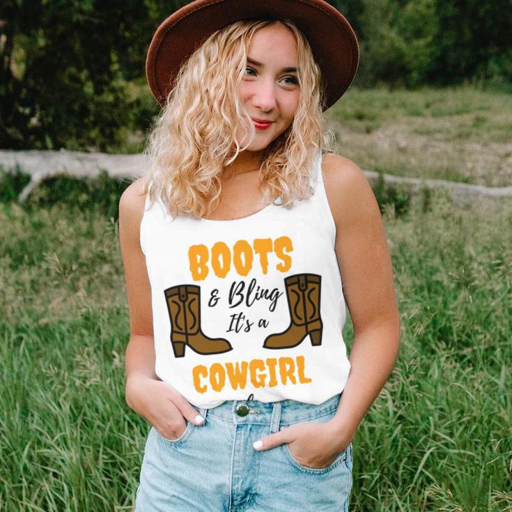 Boots Bling Its A Cowgirl Thing Unisex Tank Top