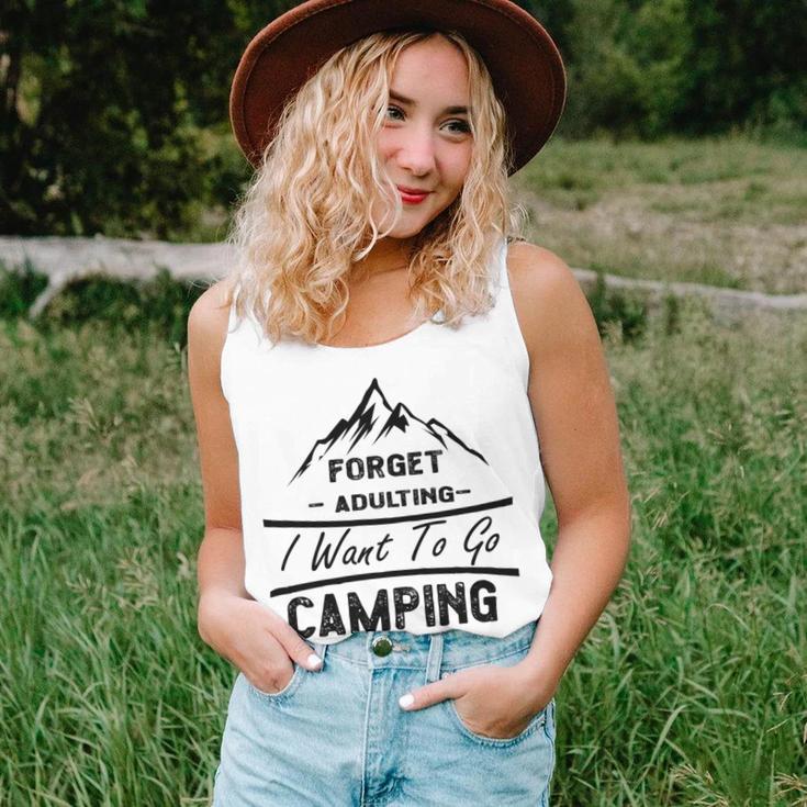 Forget Adulting I Want To Go Camping V2 Unisex Tank Top