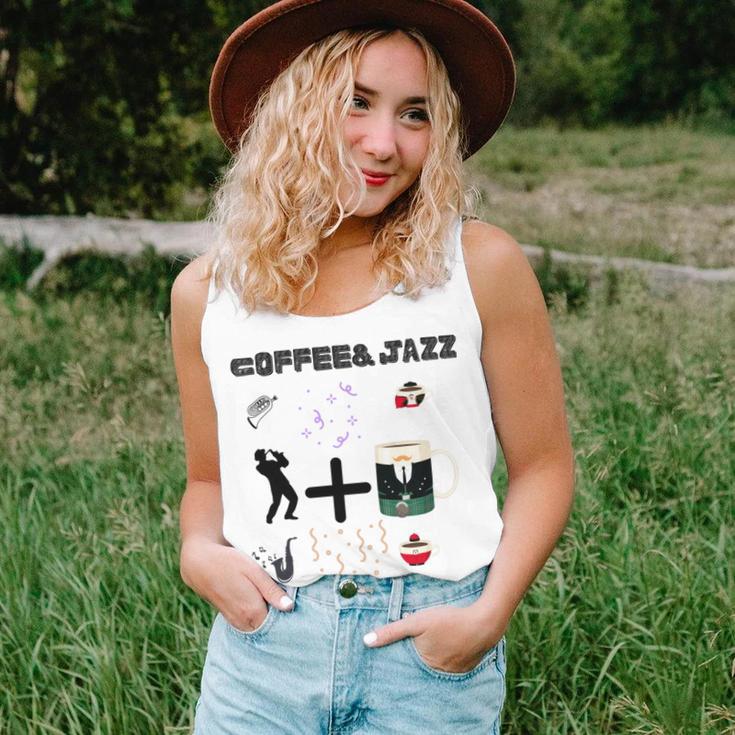 Funny Coolgiftcute Coffee Jazz Jazzmusiccoffeejazz Loverjazz Musicnashvillevintageguitar Unisex Tank Top