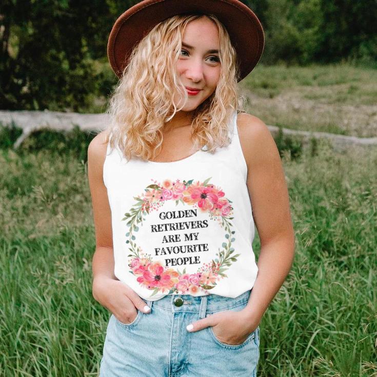 Golden Retrievers Are My Favourite People Unisex Tank Top