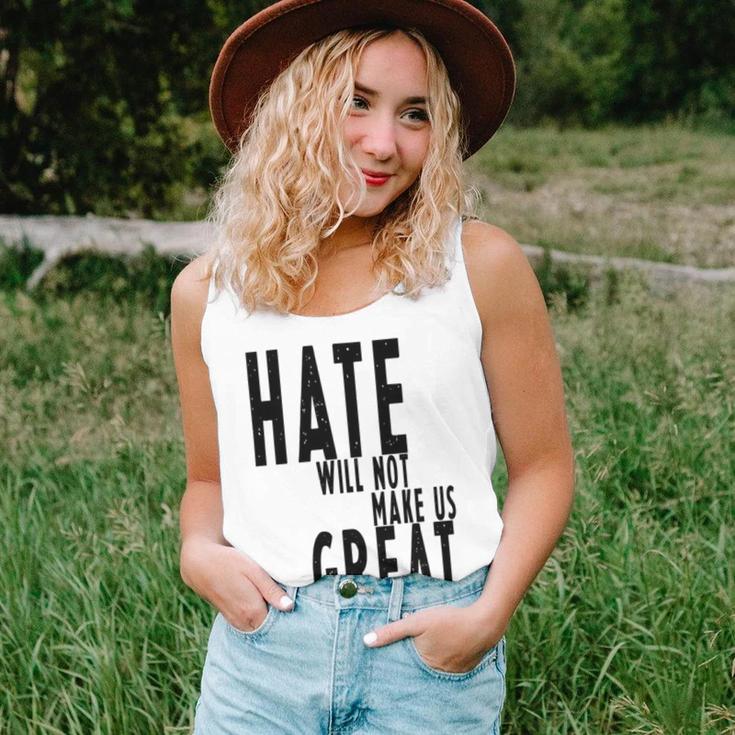 Hate Will Not Make Us Great Resist Anti Donald Trump Unisex Tank Top