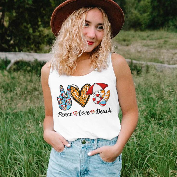 Peace Love Beach Summer Vacation 184 Shirt Unisex Tank Top