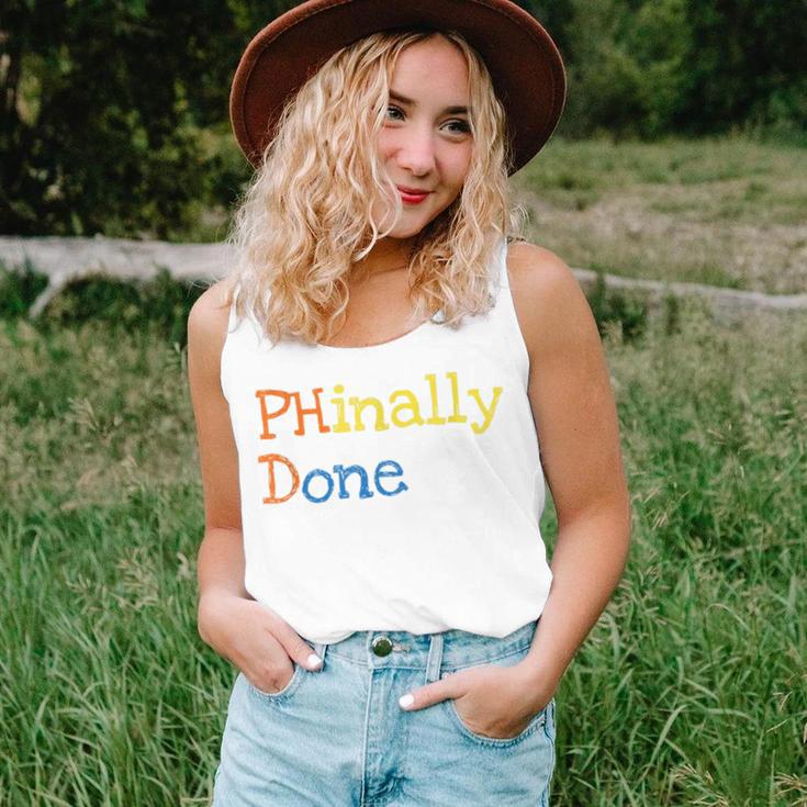 Phinally Done Unisex Tank Top