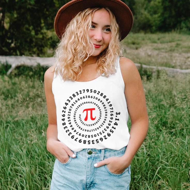 Pi Π Spiral Science Mathematics Math Irrational Number Sequence Unisex Tank Top