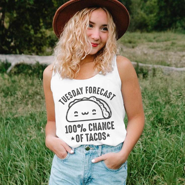 Tasty Taco Tuesday Forecast 100 Chance Of Tacos Unisex Tank Top