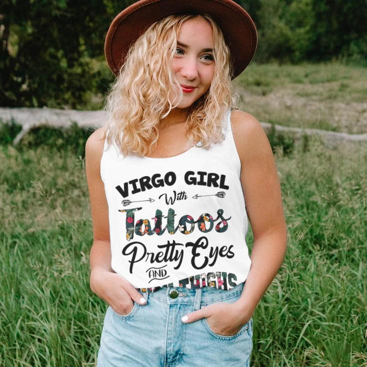 Virgo Girl Gift Virgo Girl With Tattoos Pretty Eyes And Thick Thighs Unisex Tank Top