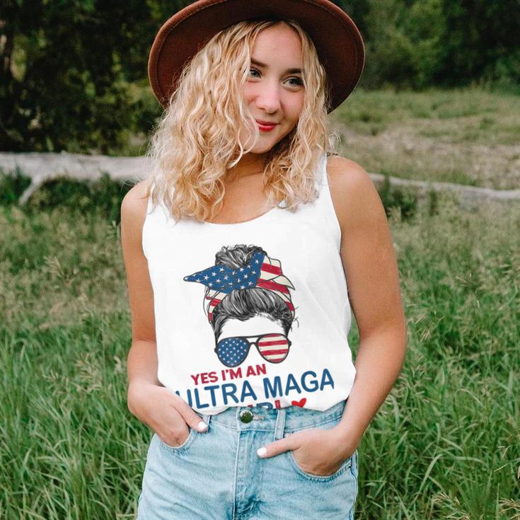 Yes Im An Ultra Maga Girl Proud Of It Usa Flag Messy Unisex Tank Top