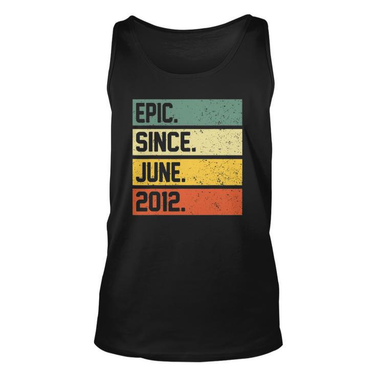 10Th Birthday 10 Years Old Epic Since June 2012 Vintage Tank Top
