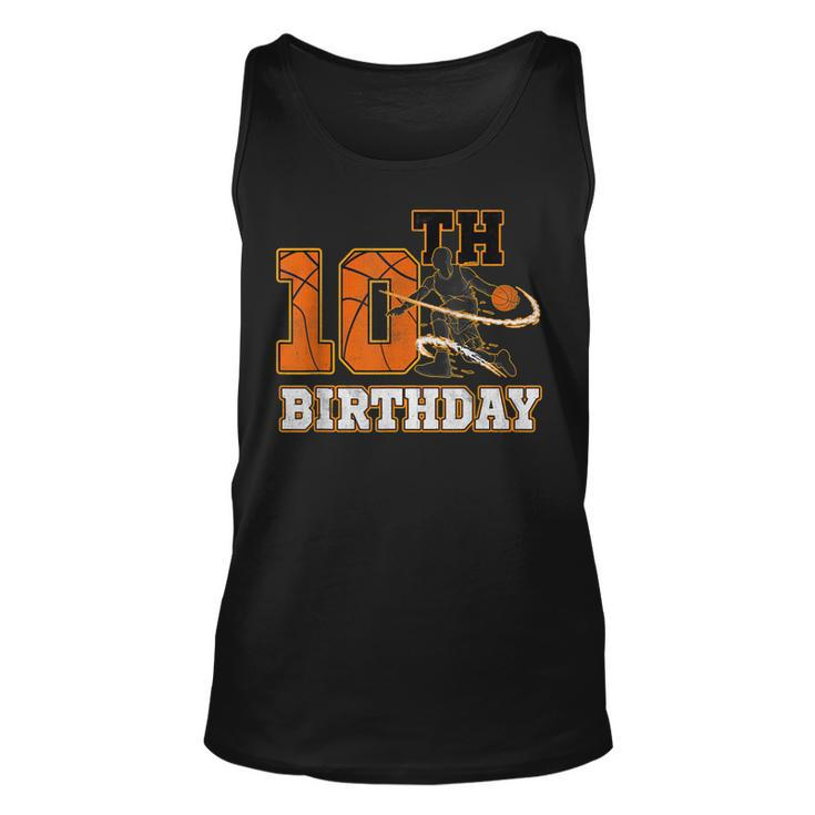 10Th Birthday Basketball  Kids Boys Men Sport Lovers  Unisex Tank Top