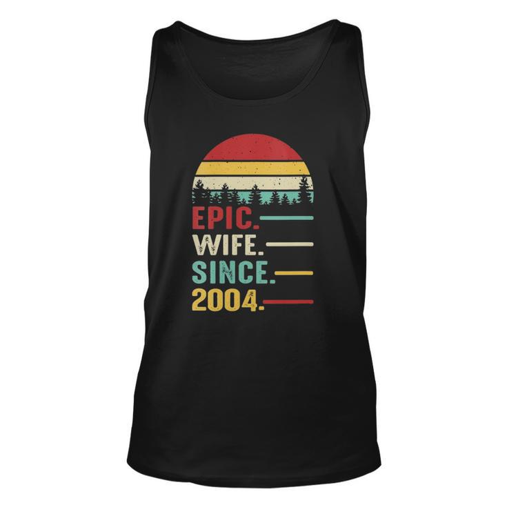 Womens 18Th Wedding Anniversary For Her Epic Wife Since 2004 Tank Top