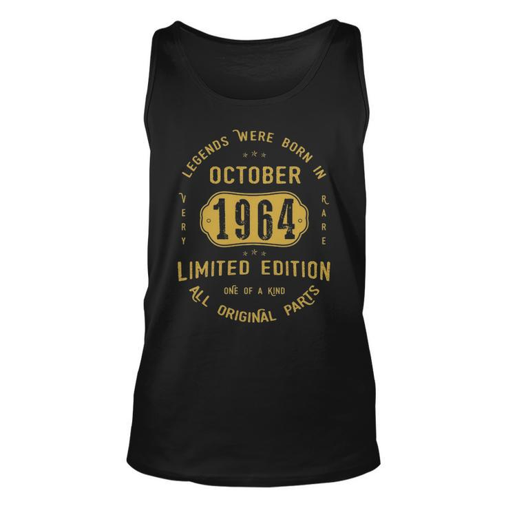 1964 October Birthday Gift   1964 October Limited Edition Unisex Tank Top