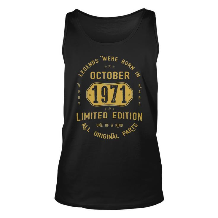 1971 October Birthday Gift   1971 October Limited Edition Unisex Tank Top