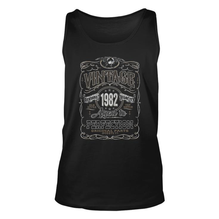 1982 Birthday   Vintage 1982 Aged To Perfection Unisex Tank Top