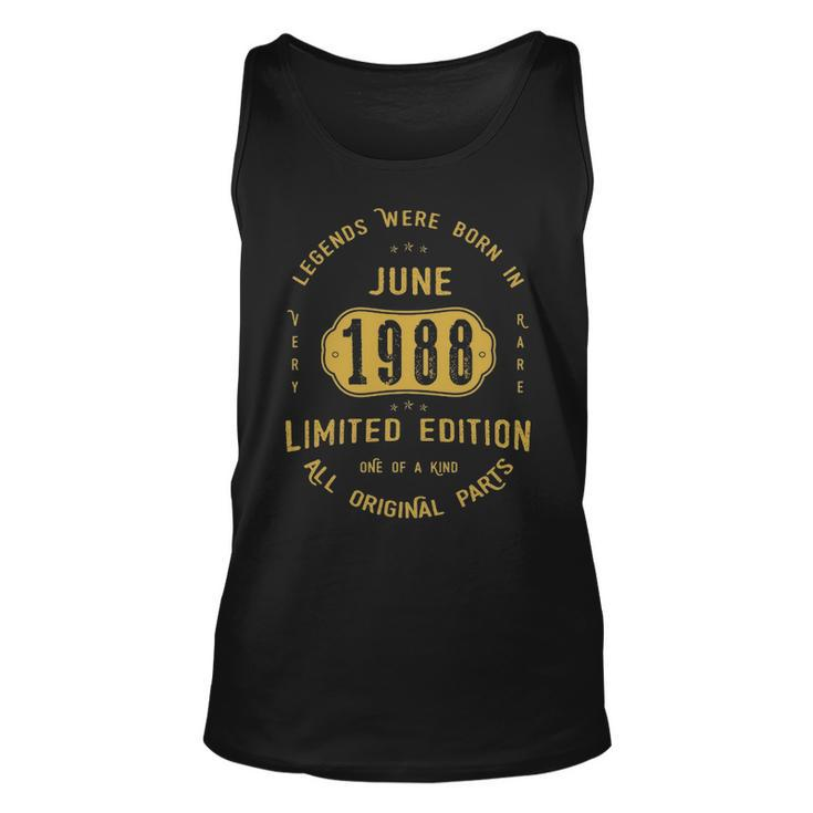1988 June Birthday Gift   1988 June Limited Edition Unisex Tank Top
