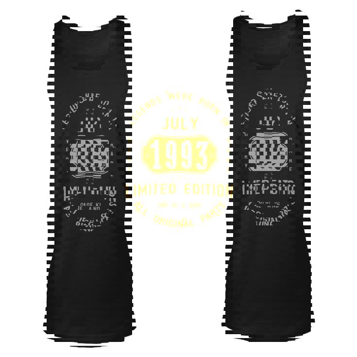 1993 July Birthday Gift   1993 July Limited Edition Unisex Tank Top