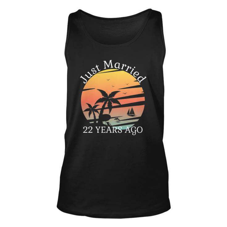 22Nd Wedding Anniversary Cruise Just Married 22 Years Unisex Tank Top