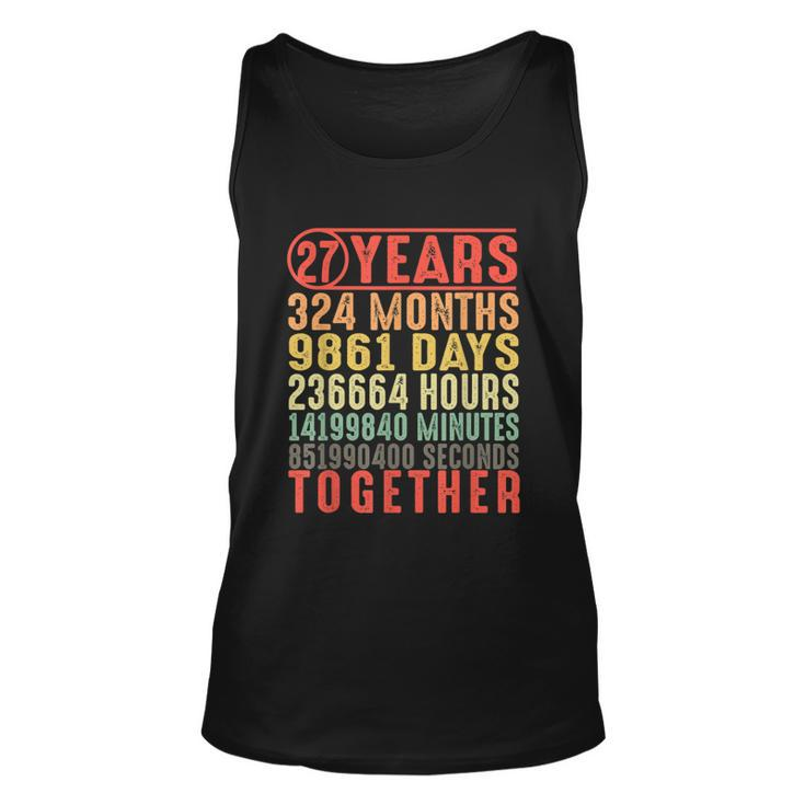 27 Year Wedding Anniversary Gifts For Her Him Couple  V2 Unisex Tank Top
