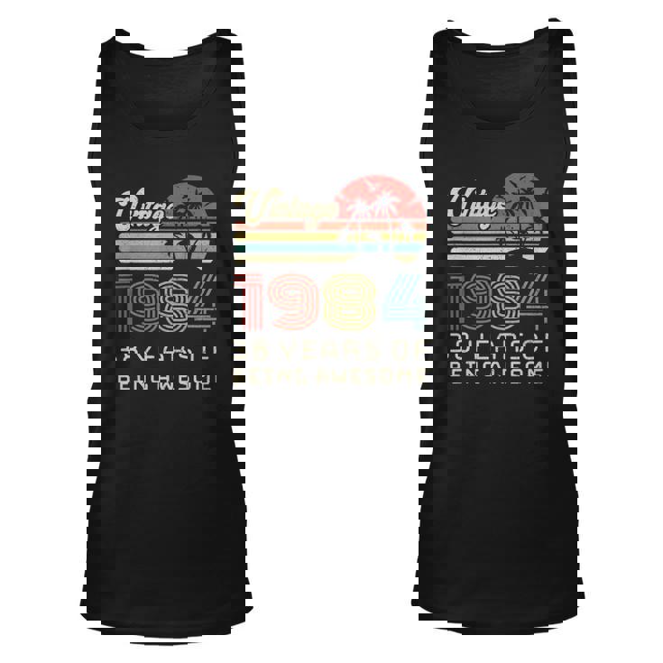 38 Years Old Birthday Vintage 1984 38Th Birthday Unisex Tank Top